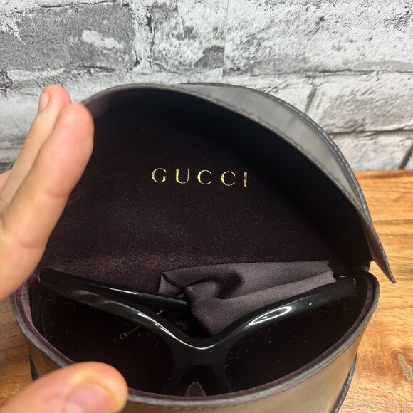 EUC Gucci Silver GG Sunglasses Leather Case Included Cloth & Bag O/S (2938/N/S) main image 12